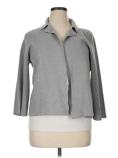 Pre-owned Chico's Blazer Jacket In Gray