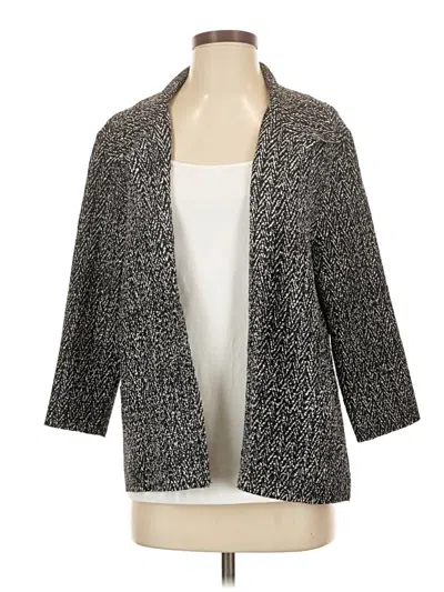 Pre-owned Chico's Blazer Jacket In Gray