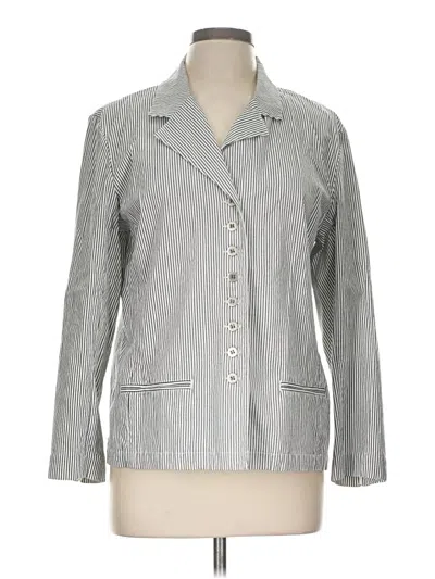 Pre-owned Chico's Blazer Jacket In Gray