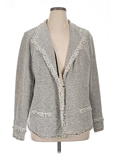 Pre-owned Chico's Blazer Jacket In Gray