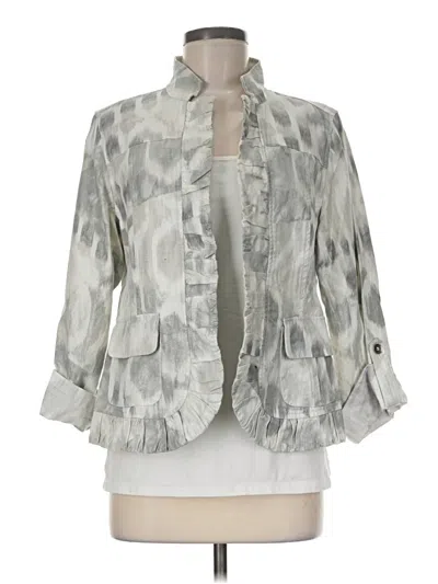 Pre-owned Chico's Blazer Jacket In Gray