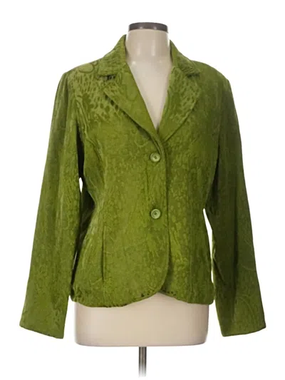 Pre-owned Chico's Blazer Jacket In Green