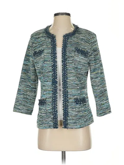 Pre-owned Chico's Blazer Jacket In Green