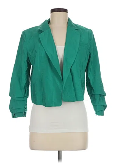 Pre-owned Chico's Blazer Jacket In Green