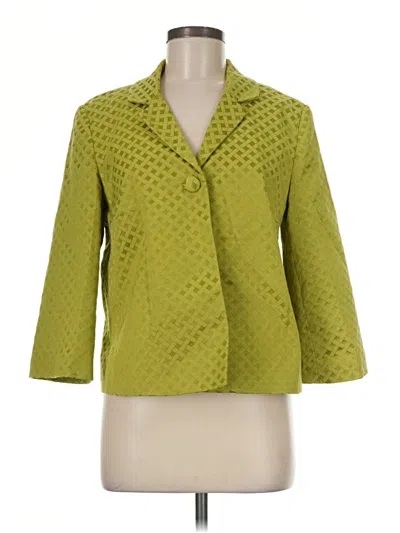 Pre-owned Chico's Blazer Jacket In Green