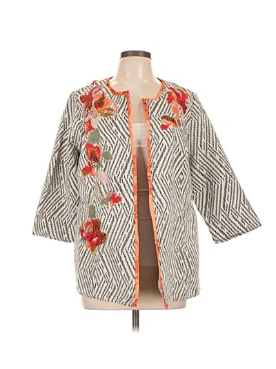 Pre-owned Chico's Blazer Jacket In Ivory