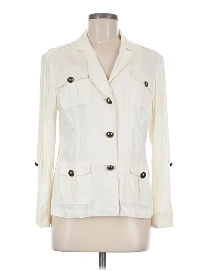 Pre-owned Chico's Blazer Jacket In Ivory