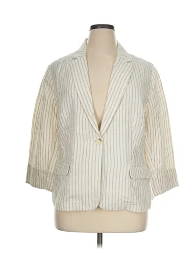 Pre-owned Chico's Blazer Jacket In Ivory