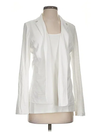 Pre-owned Chico's Blazer Jacket In Ivory