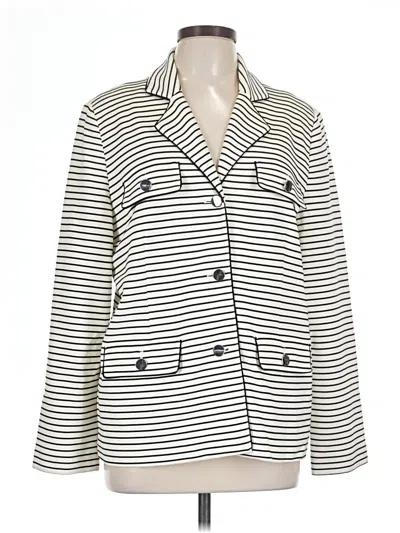 Pre-owned Chico's Blazer Jacket In Ivory
