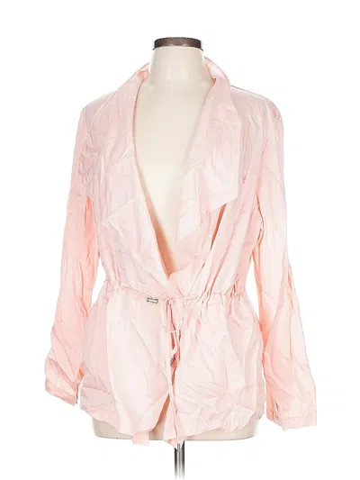 Pre-owned Chico's Blazer Jacket In Pink