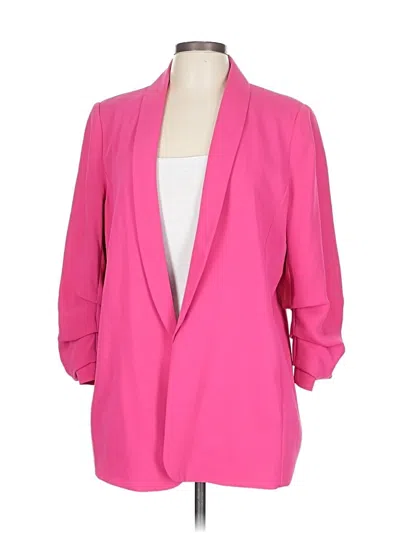 Pre-owned Chico's Blazer Jacket In Pink