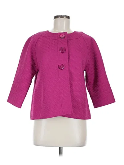 Pre-owned Chico's Blazer Jacket In Pink