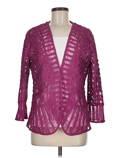 Pre-owned Chico's Blazer Jacket In Purple