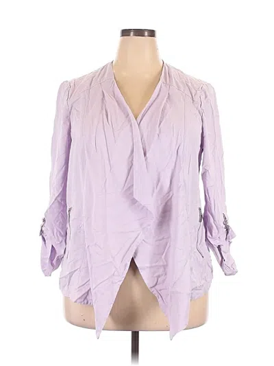 Pre-owned Chico's Blazer Jacket In Purple