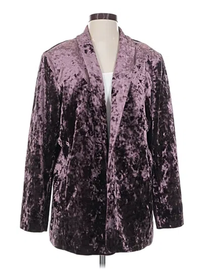 Pre-owned Chico's Blazer Jacket In Purple