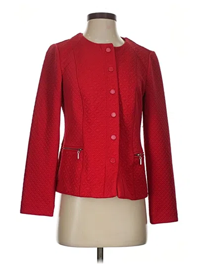 Pre-owned Chico's Blazer Jacket In Red