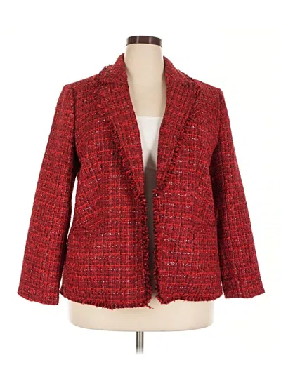 Pre-owned Chico's Blazer Jacket In Red