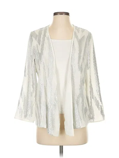 Pre-owned Chico's Blazer Jacket In Silver