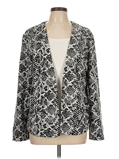 Pre-owned Chico's Blazer Jacket In Silver