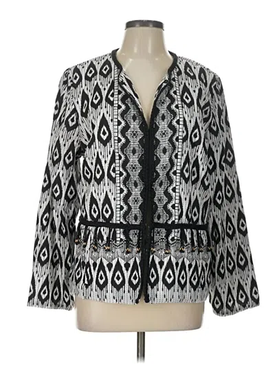 Pre-owned Chico's Blazer Jacket In Silver