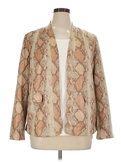 Pre-owned Chico's Blazer Jacket In Tan