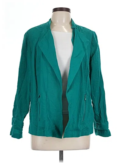 Pre-owned Chico's Blazer Jacket In Teal
