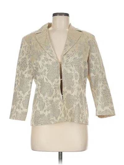 Pre-owned Chico's Blazer Jacket In White