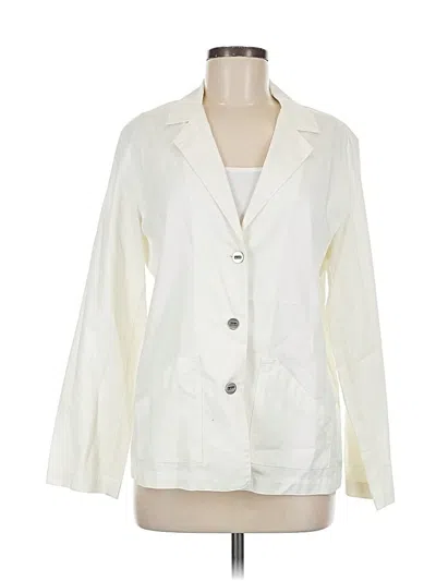 Pre-owned Chico's Blazer Jacket In White