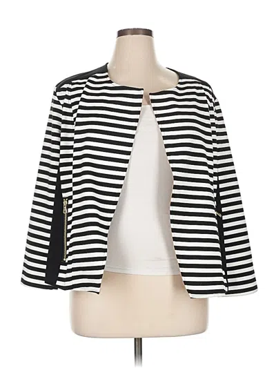 Pre-owned Chico's Blazer Jacket In White