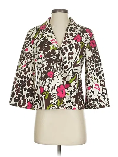 Pre-owned Chico's Blazer Jacket In White