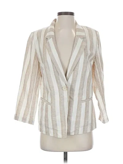Pre-owned Chico's Blazer Jacket In White