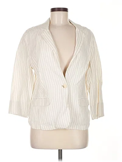 Pre-owned Chico's Blazer Jacket In White