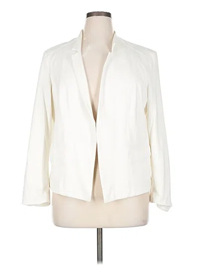 Pre-owned Chico's Blazer Jacket In White