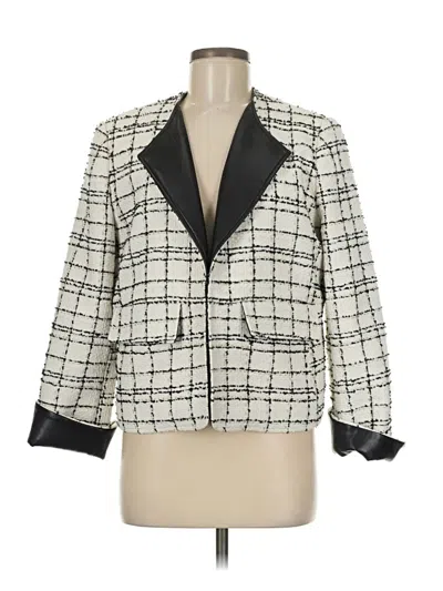 Pre-owned Chico's Blazer Jacket In White