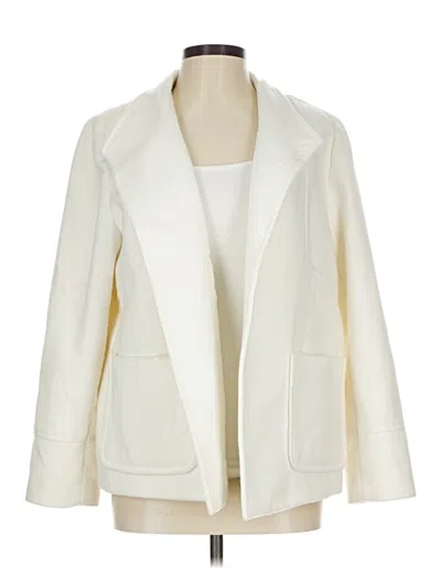 Pre-owned Chico's Blazer Jacket In White