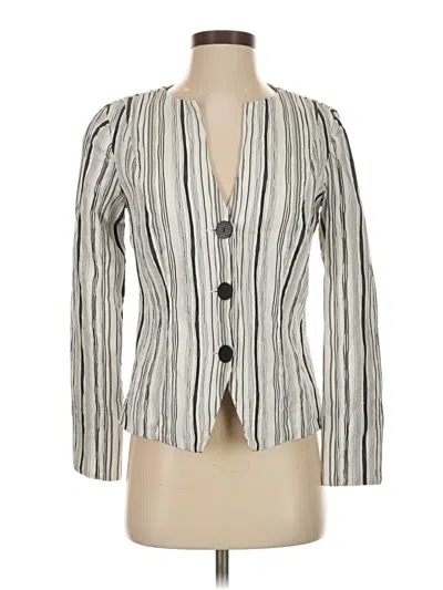 Pre-owned Chico's Blazer Jacket In White
