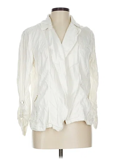 Pre-owned Chico's Blazer Jacket In White
