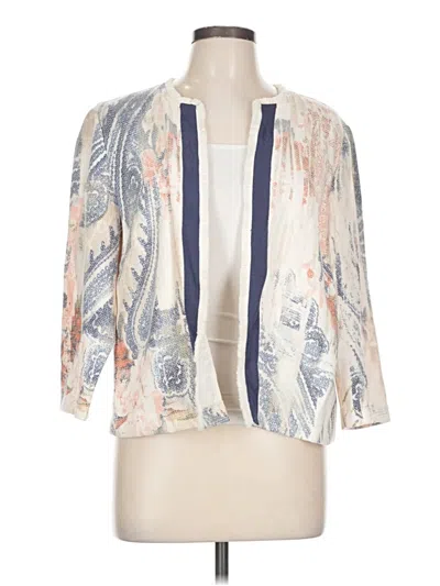 Pre-owned Chico's Blazer Jacket In White