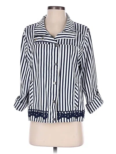 Pre-owned Chico's Blazer Jacket In White