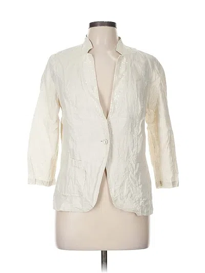 Pre-owned Chico's Blazer Jacket In White