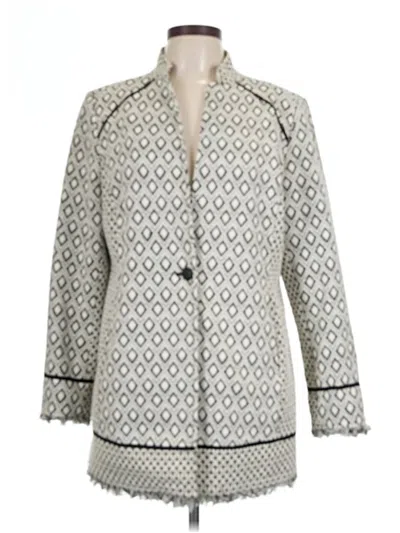 Pre-owned Chico's Blazer Jacket In White