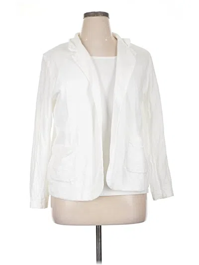 Pre-owned Chico's Blazer Jacket In White