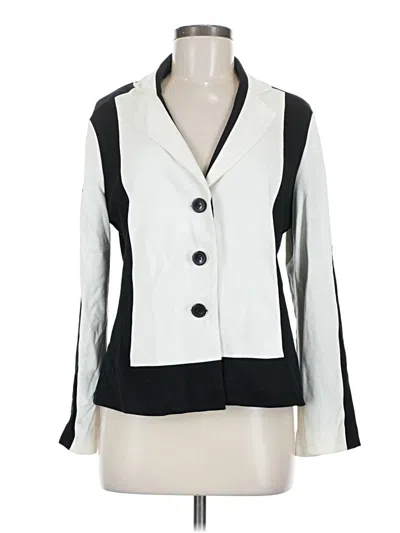 Pre-owned Chico's Blazer Jacket In White