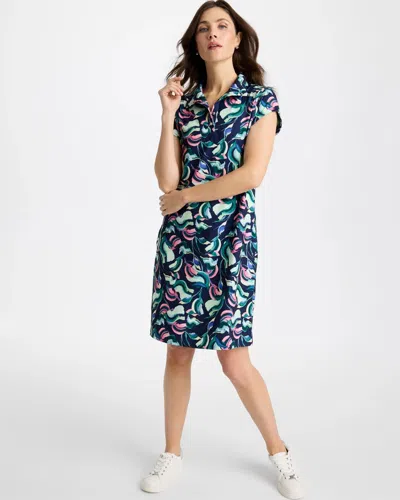 Chico's Blooms Polo Dress In Blossom In Multi