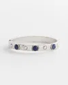 Chico's Blue Cab Stone Hinge Bangle Bracelet Size Small/medium |  In Blue