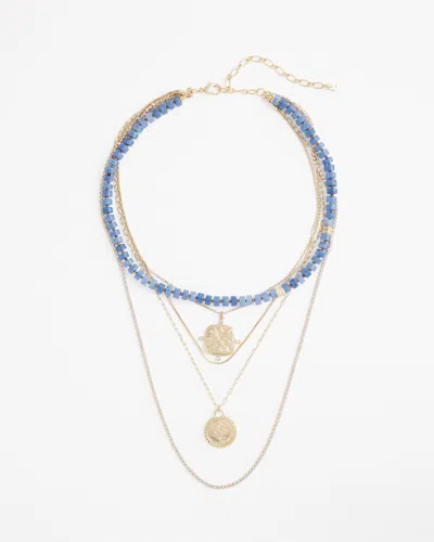 Chico's Blue Multistrand Convertible Necklace |