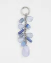 Chico's Blue Petals Bag Clip Charm |  In Blue