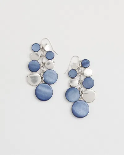 Chico's Blue Shell Cluster Earrings |
