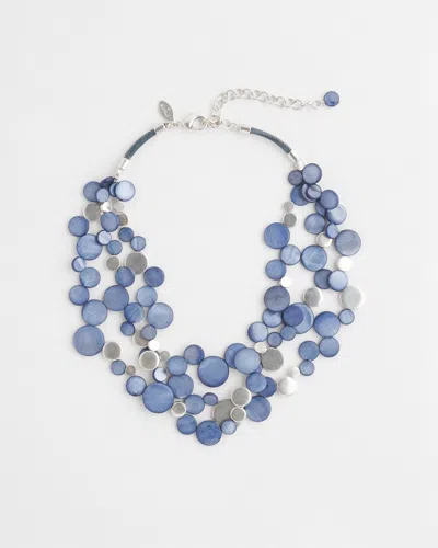 Chico's Blue Shell Multistrand Necklace |